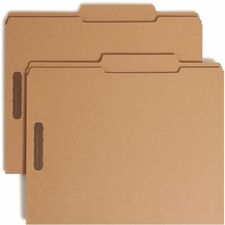 Smead 2/5 Tab Cut Letter Recycled Fastener Folder