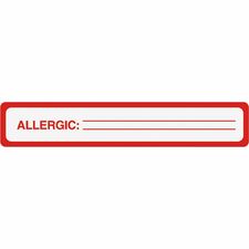 Tabbies ALLERGIC Allergy Message Labels