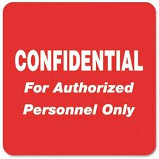 Tabbies Confidential Authorized Personnel Only Label