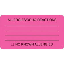 Tabbies ALLERY/DRUG REACTIONS Alert Labels