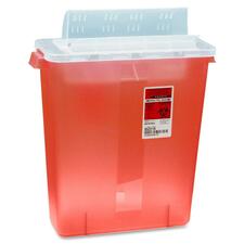 Covidien Transparent Red Sharps Container