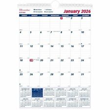 Brownline Wall Calendar Monthly 8x11" English