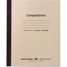 Roaring Spring Wide Ruled Flexible Cover Composition Book