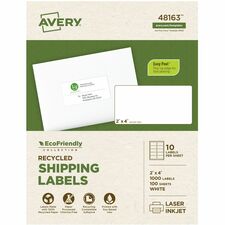 Avery Eco-Friendly Shipping Labels for Laser and Inkjet Printers, 2" x 4"