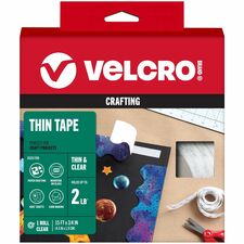 VELCRO® Thin Clear Fasteners 15ft x 3/4in Roll Clear