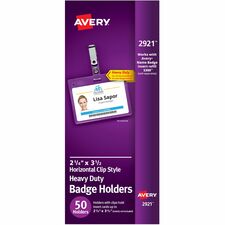 Avery® Heavy-Duty Badge Holders with Clips
