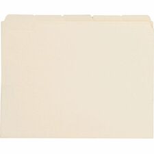 Business Source 1/5 Tab Cut Letter Recycled Top Tab File Folder