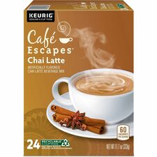 Café Escapes® Chai Latte Single-Serve K-Cup Pods, 24 Count Black Tea K-Cup