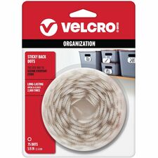 VELCRO® Sticky Back 5/8in Circles White 75 Ct