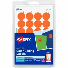 Avery® 3/4" Round Removable Color Coding Labels