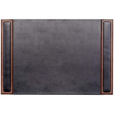Dacasso Walnut & Leather Side-Rail Desk Pad