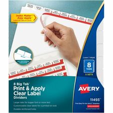 Avery® Big Tab Clear Label Index Maker Dividers
