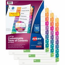 Avery® Ready Index Custom TOC Binder Dividers