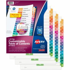 Avery® Ready Index Custom TOC Binder Dividers