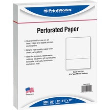 Printworks Pre-Perforated Paper for Invoices, Statements, Gift Certificates & More