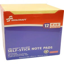 SKILCRAFT® Self-Stick Note Pad