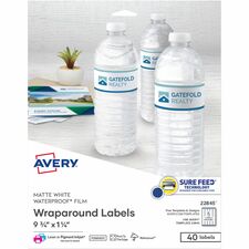 Avery Durable White Wraparound Labels9¾" x 1¼"