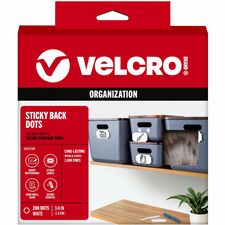 VELCRO® Sticky Back 3/4in Circles White 200 ct
