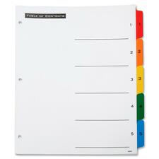 SKILCRAFT 3HP Preprinted 1-5 Table of Content Sheets