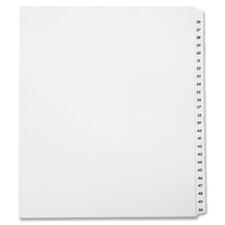 SKILCRAFT Numeric 26-50 Table of Contents Sheets