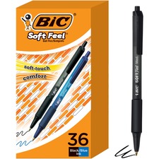 BIC Soft Feel Retractable Ball Point Pen Medium, Assorted