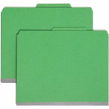 Smead 2/5 Tab Cut Letter Recycled Classification Folder