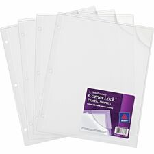 Avery Corner Lock Plastic Sleeves, Clear, Pack of 4 (72269)