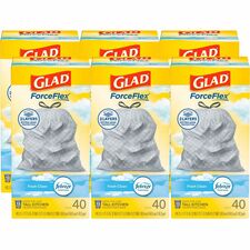 Glad ForceFlex Tall Kitchen Drawstring Trash Bags