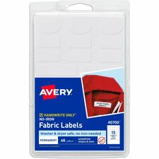 Avery® No-Iron Clothing Labels - Assorted Shapes & Sizes