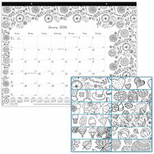 Blueline DoodlePlan Desk Pad - Botanica