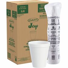 Dart J Cup 8 oz Insulated Foam Cups