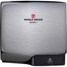 World Dryer SLIMdri Hand Dryer - Metallic Silver
