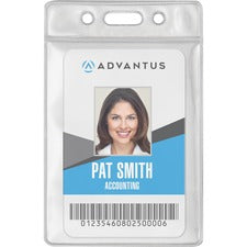 Advantus Vinyl ID Badge Holders