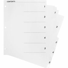 Business Source Table of Content Quick Index Dividers