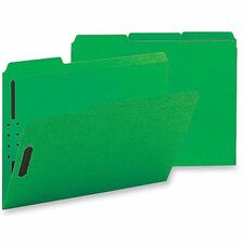 Business Source 1/3 Tab Cut Letter Recycled Fastener Folder