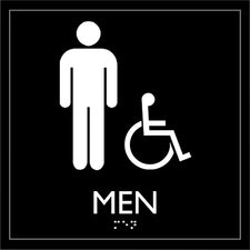 Lorell Men's Handicap Restroom Sign