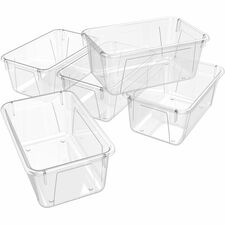 Storex Crystal Clear Cubby Bin