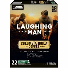 LAUGHING MAN K-Cup, Pod Colombia Huila Coffee, Keurig Single Serve K-Cup Pods, Dark Roast, 22 Count
