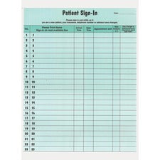 Tabbies Patient Sign-In Label Forms