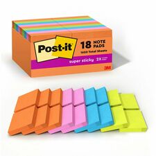 Post-it® Super Sticky Notes - Energy Boost Color Collection