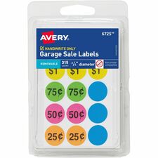 Avery® Garage Sale Labels on Small Sheets