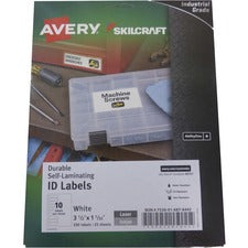 SKILCRAFT® Avery Durable Self-Laminating ID Labels