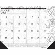 House of Doolittle Academic Doodle Monthly Desk Pad Calendar