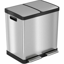 HLS Commercial 16-Gallon Combination Recycle Trash Can