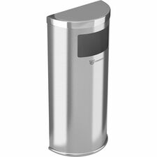 HLS Commercial 9-Gallon Half-Round Side-Entry Trash Can