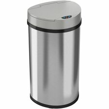 HLS Commercial 13-Gallon Semi-Round Sensor Trash Can