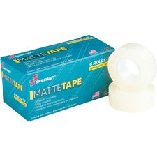 SKILCRAFT Matte Transparent Tape Value Pack