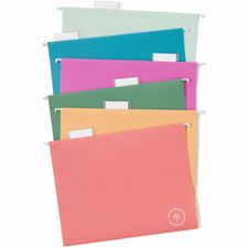 U Brands U-Eco 1/5 Tab Cut Letter Hanging Folder