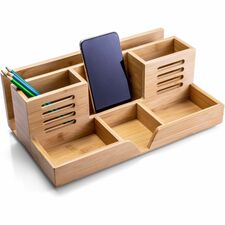 Officemate Bamboo Desk Organizer
