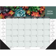 House of Doolittle Recycled Succulent/Cacti Desk Pad